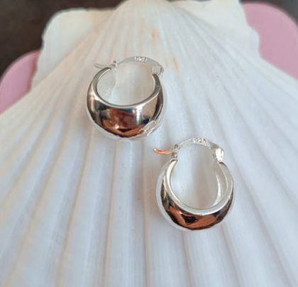 Pendientes plata aro grueso