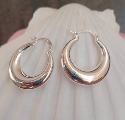 Pendientes plata aro inflado
