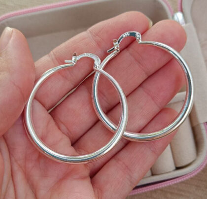 Pendientes Plata Aro 3.5 Centímetros