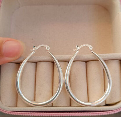 Pendientes Plata Aro Gota